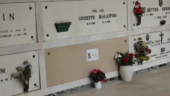 La tomba con le ceneri dello Sceriffo Gentilini