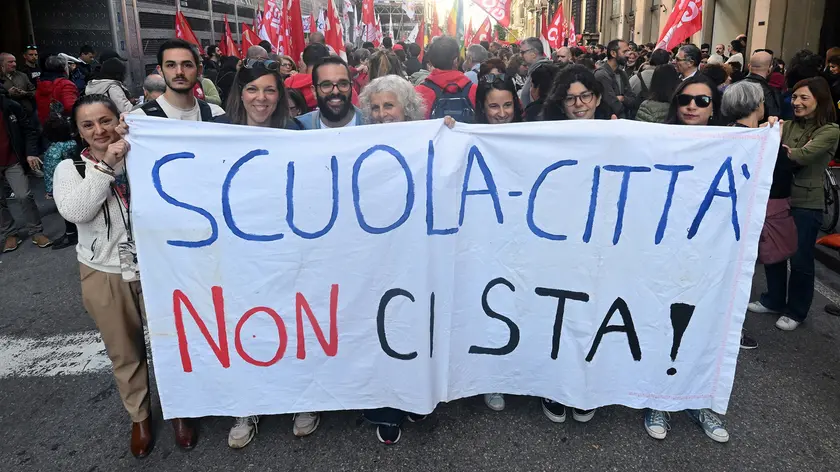 Una manifestazione dei lavoratori della scuola