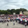La carovana del Giro d'Italia a Piazzola sul Brenta per la partenza di tappa (foto Piran)