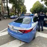 Una pattuglia della polizia nella zona della stazione