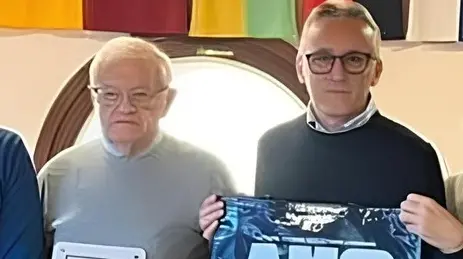 A sinistra Adriano Sanson premiato nel 2024