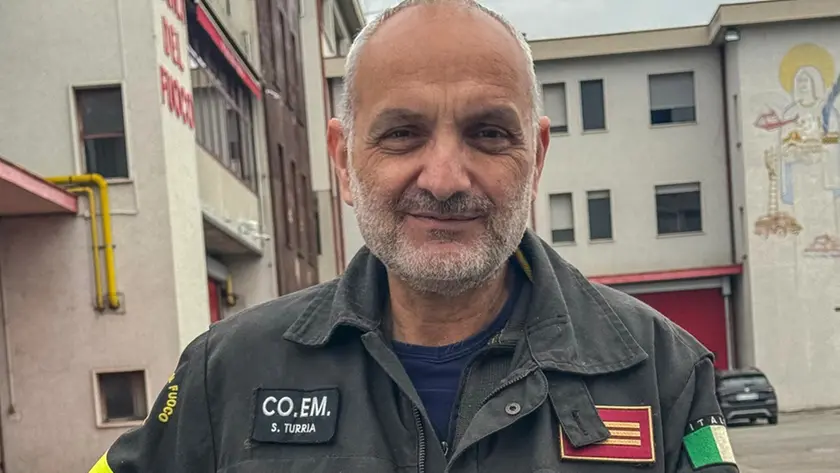 Salvatore Turria, in pensione dai vigili del fuoco