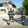 Il nucleo di polizia giudiziaria del vigili del fuoco in sopralluogo all Vip