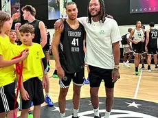 David Torresani, qui con Derrick Rose alla Ghirada durante l'Eurocamp