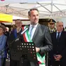 Il sindaco di Treviso, Mario Conte, in piazza dei Signori