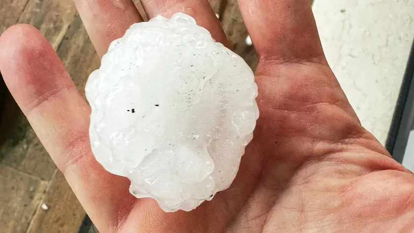Un chicco di grandine caduto in Destra Piave (zona Altivole e Riese Pio X)