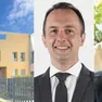 Da sinistra la casa di riposo di Roncade, il sindaco Marco Donadel e Simonetta Rubinato