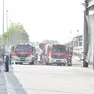 I vigili del fuoco al lavoro nello stabilimento Aia di Vazzola