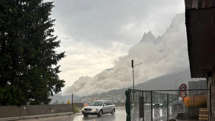 La frana scesa da Cima Marcora