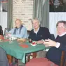 Paolo Camatta, primo da destra, assieme a Francesco Berlese (primo a sinistra) e al pittore Socrate (al centro)