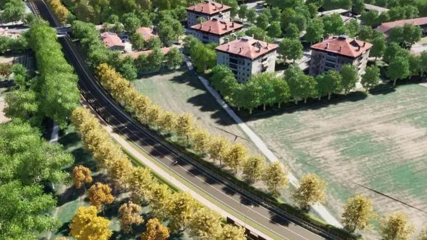 Il rendering del progetto del Terraglio Est: il passaggio a Sant’Antonino