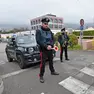 Un posto di blocco dell’Arma