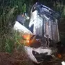 L'auto finita fuori strada a Roncade