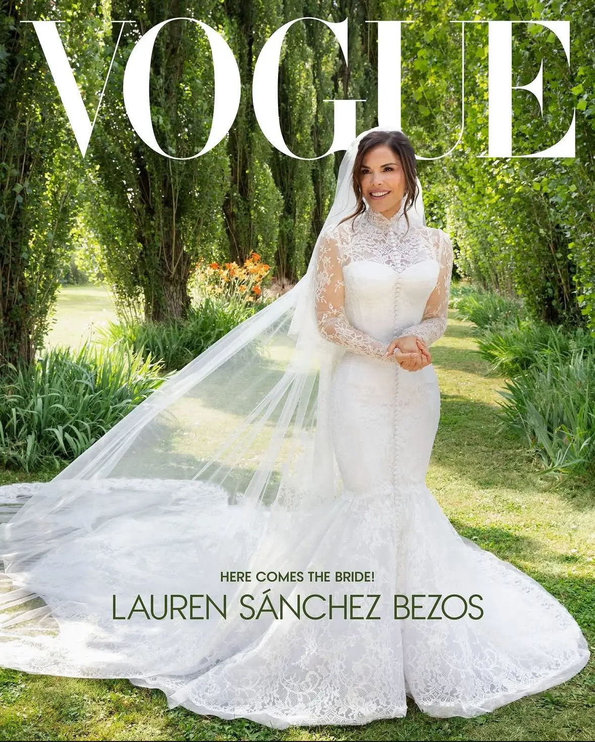 L'abito della sposa nella copertina di Vogue