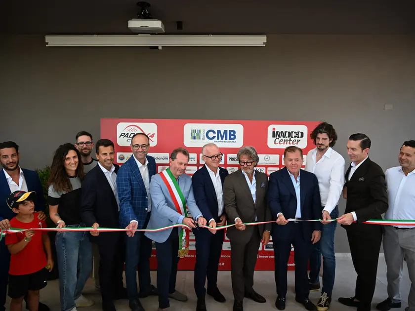 Il taglio del nastro dell’Imoco Center