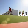 Una lezione di ginnastica all'aperto
