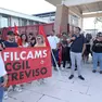 La protesta alla Previnet di Preganziol
