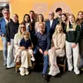 La famiglia Zanatta in posa nella filiale americana di Tecnica Group