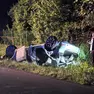 L'auto sulla quale viaggiavano i due giovani
