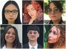 Dall'alto a sinistra, in senso orario, Qi Zhang, Giada Libralesso, Aurora Vettor, Jasmine Solagna, Davide Cavallin, Milena Zanin