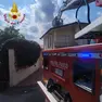 I vigili del fuoco al lavoro a Montebelluna