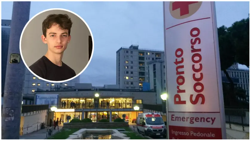 L'ospedale di Padove e nel riquadro Alessandro Bandarin Troi