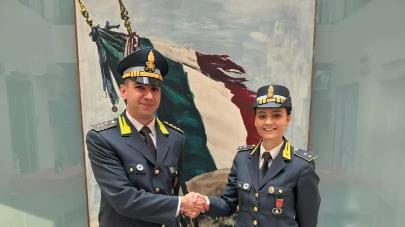 Il capitano Giuseppe Muscolino con la tenente Mariangela Crisci