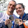 Gregorio Paltrinieri e Barbara Pozzobon con la medaglia