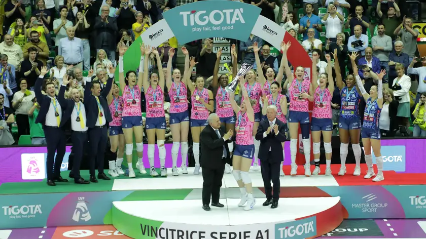 La festa per l'ultimo scudetto vinto dall'Imoco