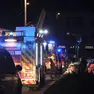 Ambulanza e vigili del fuoco in una foto d'archivio