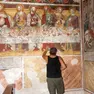 Gli affreschi salvati dentro la chiesa