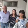 I genitori e la sorella di Mattia all'esterno del tribunale di Treviso
