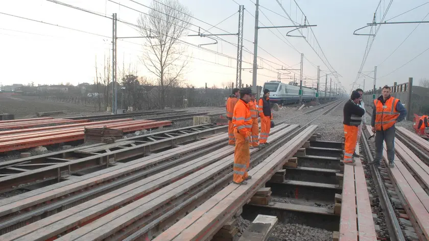 Un cantiere ferroviario per l'alta velocità