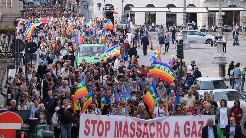 Una manifestazione per chiedere lo stop al genocidio a Gaza