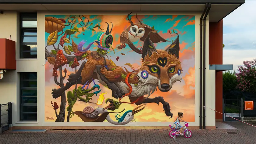 Il murales realizzato dallo spagnolo Dulk