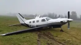 Il velivolo dopo l'incidente