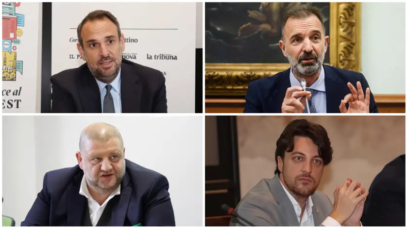 Dall'altro a sinistra, in senso orario: Conte, Bitonci, Marcato, Stefani