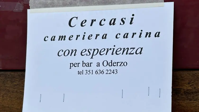 L'annuncio apparso a Oderzo