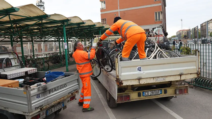 Il vecchio park delle bici in stazione a Treviso
