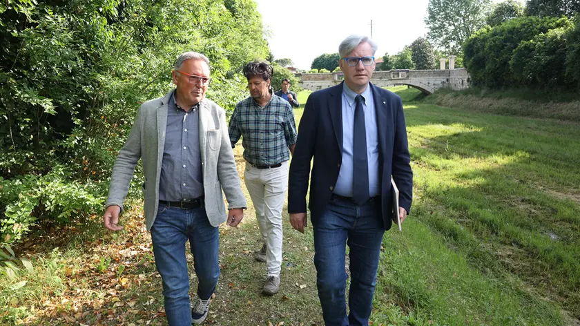 Il sindaco di Portobuffolè Susanna e l’assessore Bottacin
