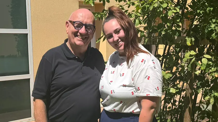 Erika Lastella e il presidente della Fondazione Città di Roncade Guido Zerbinati