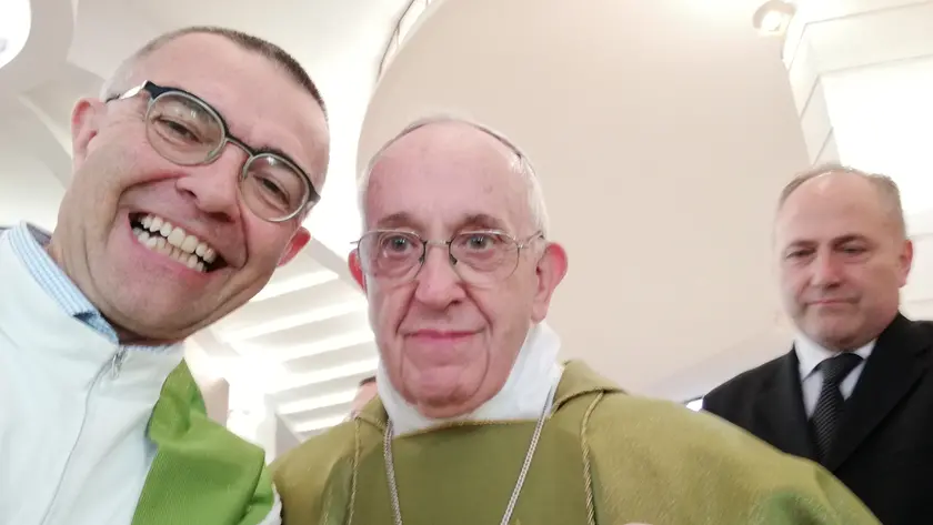 Don Nandino Capovilla con Papa Francesco