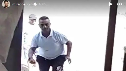 Il fermo immagine della storia su Istagram in cui Mirko Padoin mostra il viso dei due uomini