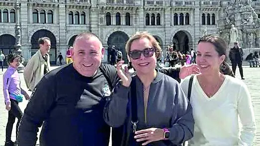 Daniele Pavan con la cugina Enid e la figlia di lei