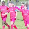 Esultanza dei calciatori del Giorgione dopo un gol: ora un gruppo lamenta i mancati pagamenti
