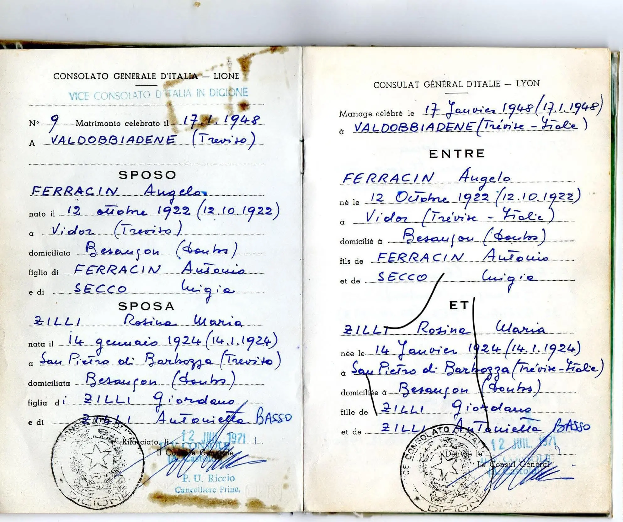 Il certificato del nonno