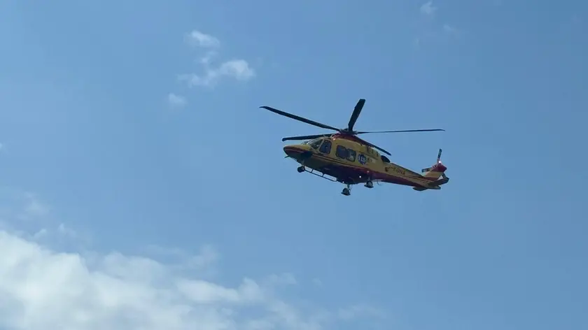 L'elisoccorso intervenuto al Cavallino