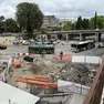 Una visuale dei cantieri in stazione a Treviso