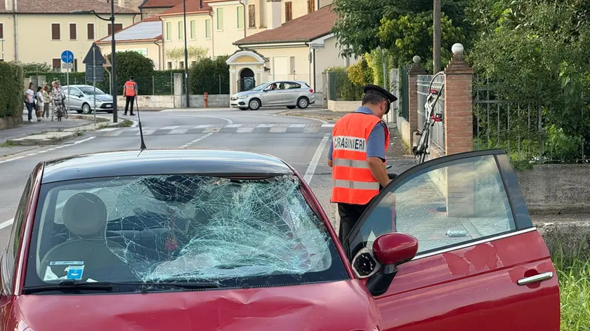 L'auto che ha colpito l'ex dirigente