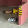 Un bivacco nel parcheggio di Treviso